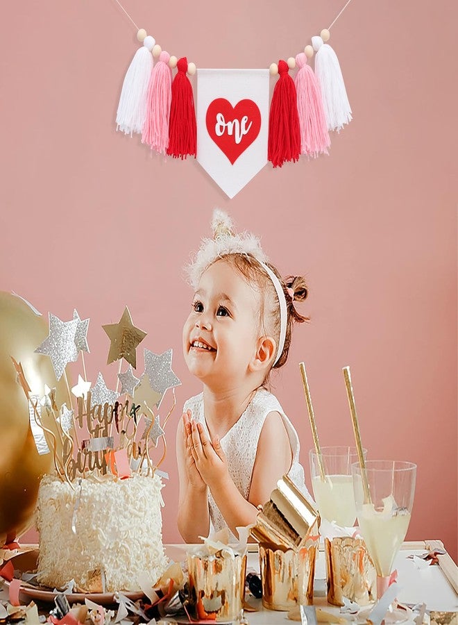 Agkvw Sweet Heart 1st Birthday High Chair Banner - Valentine's Day First Birthday Decoartions, Our Little Sweetheart Bday Decor - Image 4